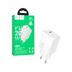 Hoco Adapter N68 Nuevo Single Port PD20W White